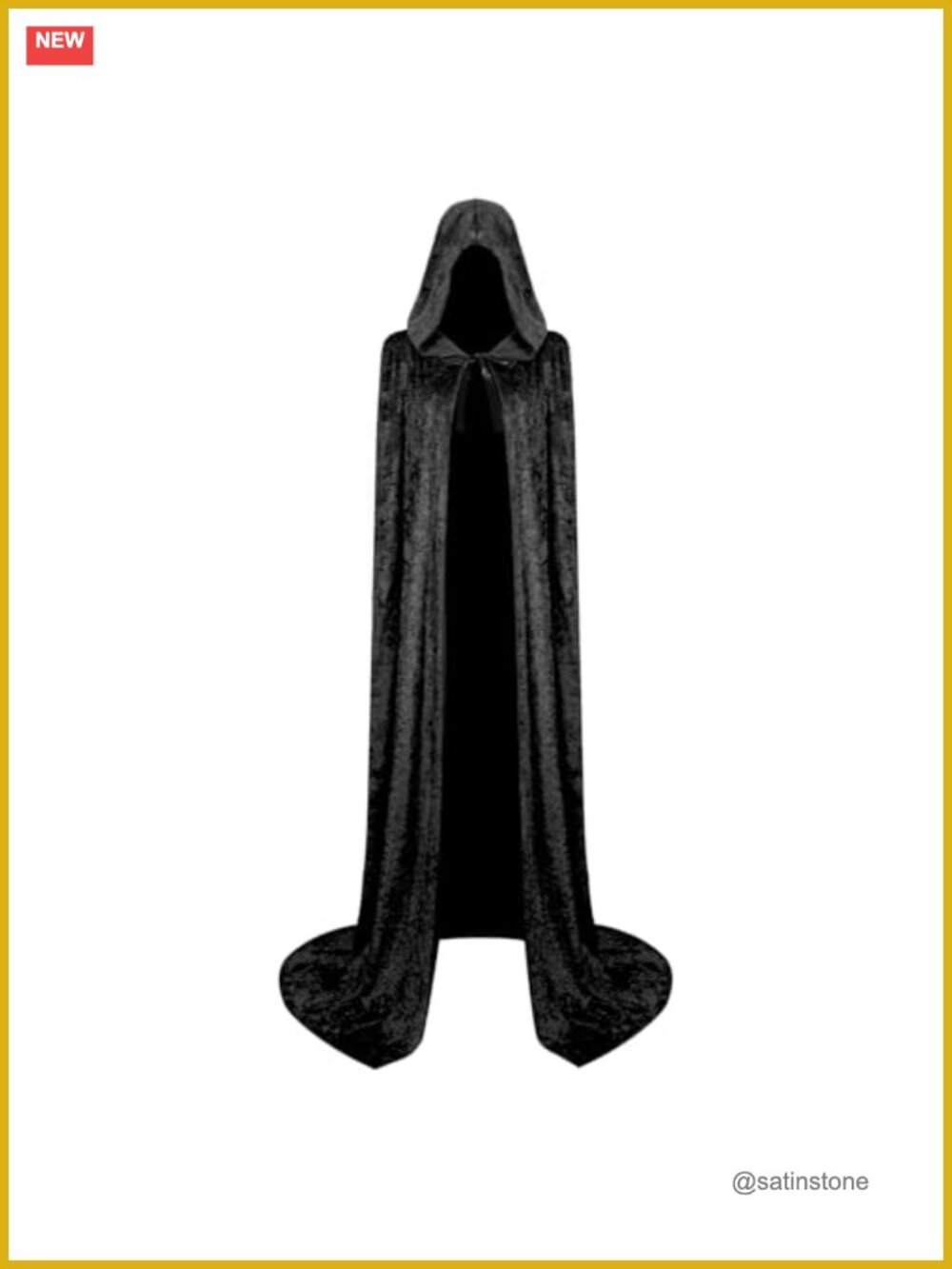 Velvet Hooded Cloak Cape Unisex Adults Gothic Halloween Cosplay Costume